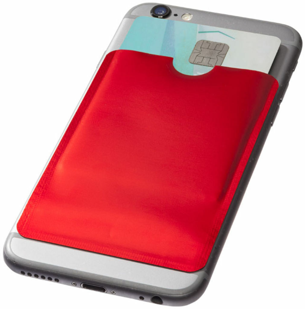 Гаманець для карт з RFID-чіпом для смартфона червоний - 13424602- Фото №1