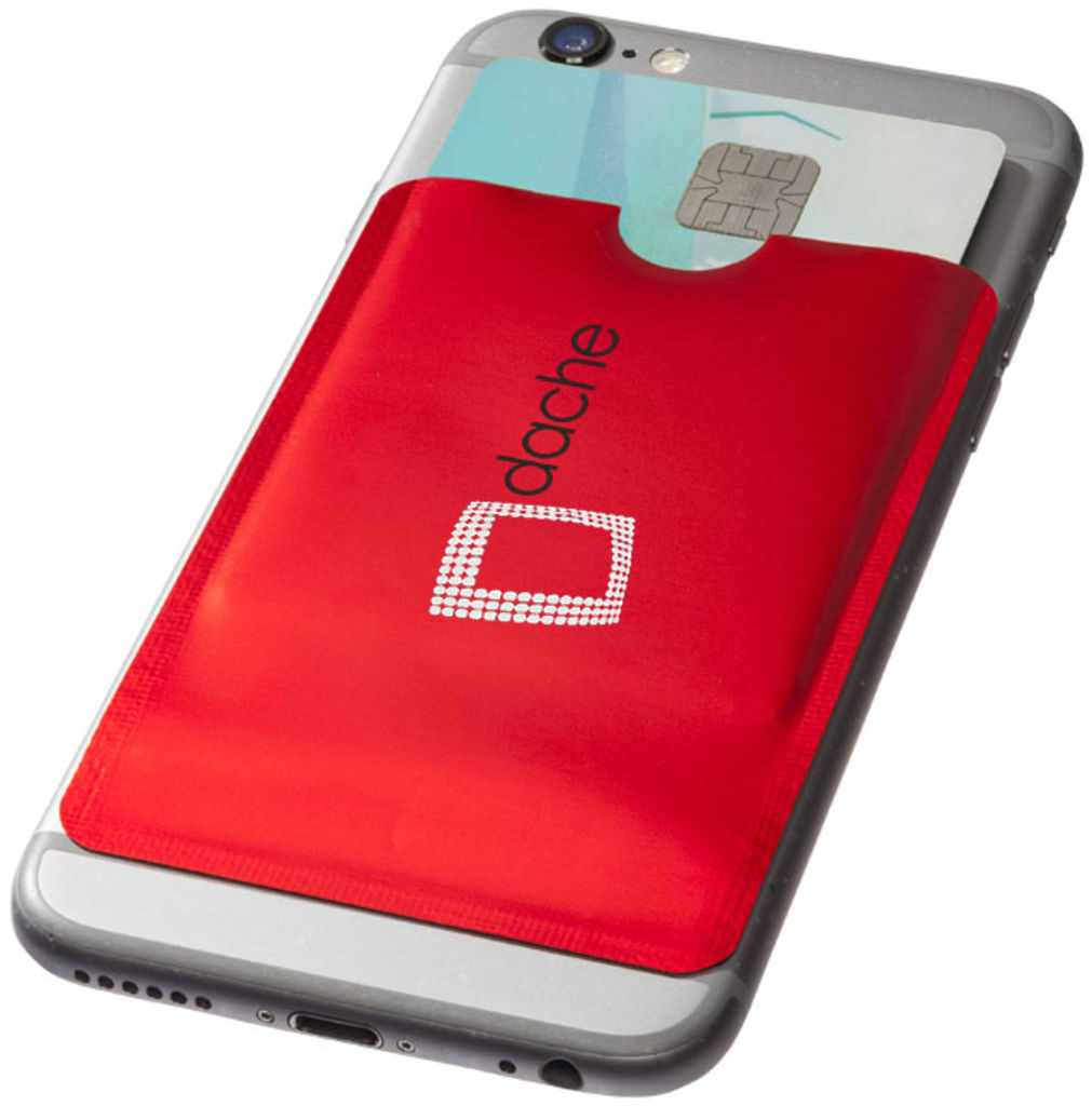 Гаманець для карт з RFID-чіпом для смартфона червоний - 13424602- Фото №2