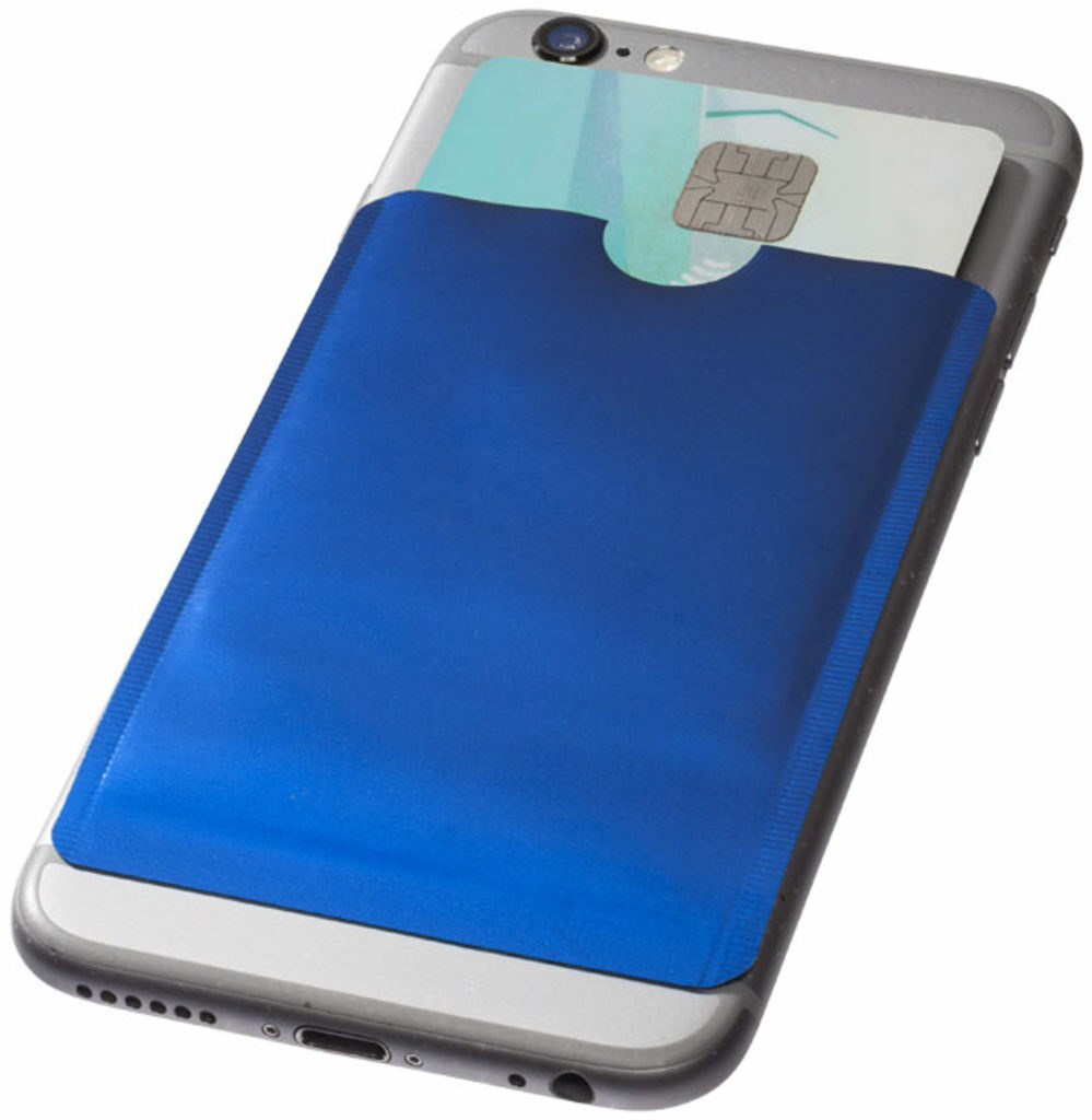 Гаманець для карт з RFID-чіпом для смартфона яскраво-синій - 13424603- Фото №1