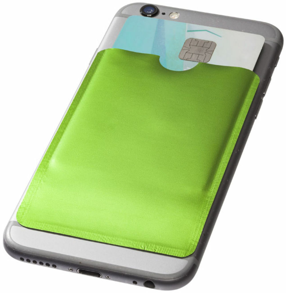 Гаманець для карт з RFID-чіпом для смартфона лайм - 13424604- Фото №1