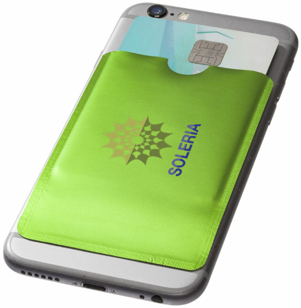 Гаманець для карт з RFID-чіпом для смартфона лайм - 13424604- Фото №2