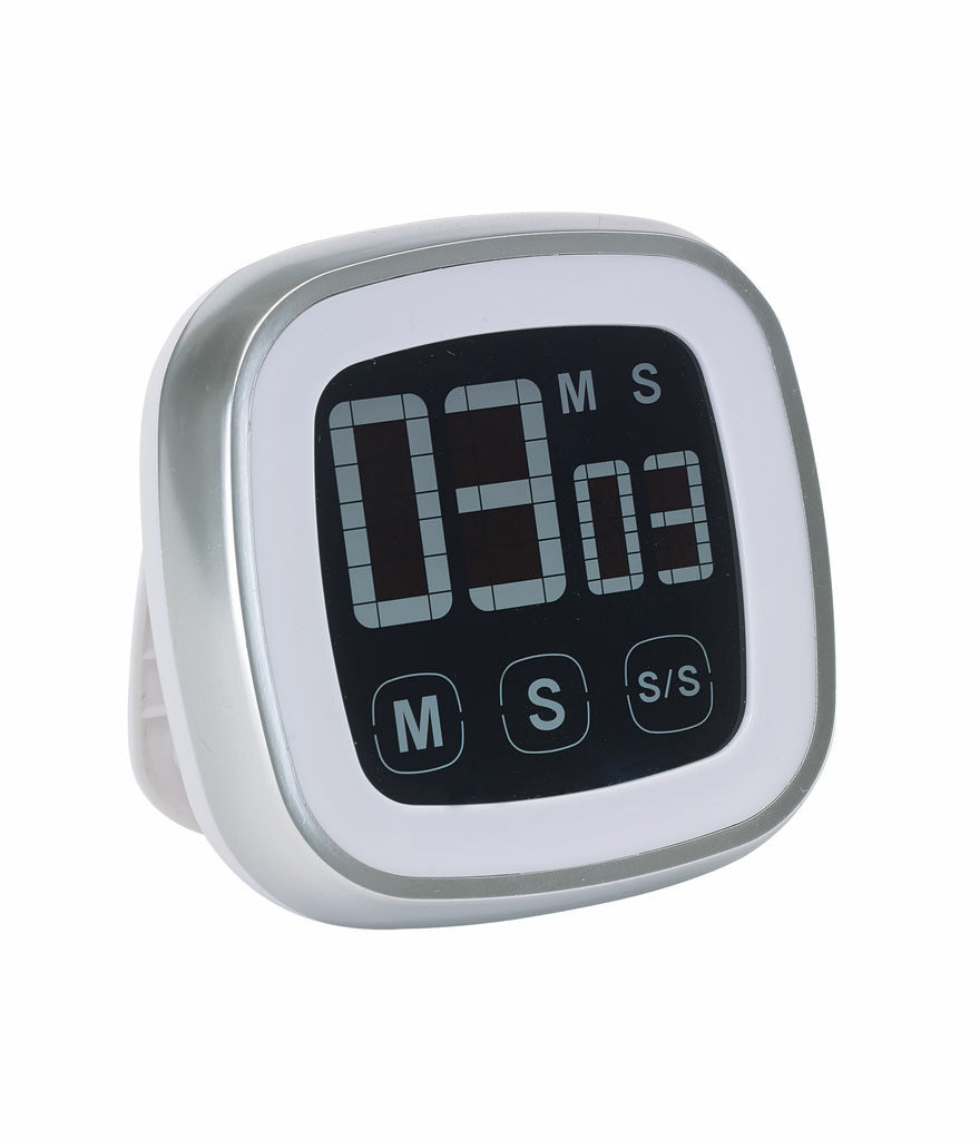 Таймер кухонный TOUCH - N - COOK серебристый, белый - 58-8036002- Фото №1