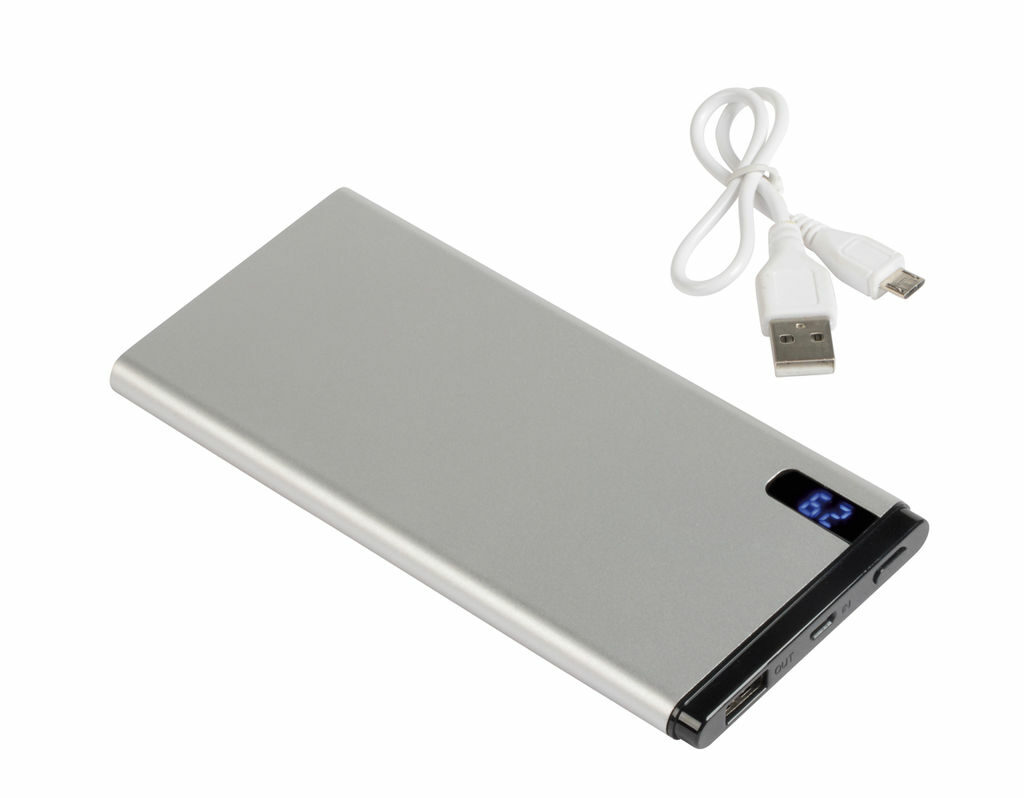 Power bank INDICATOR серебристый - 58-8105016- Фото №1