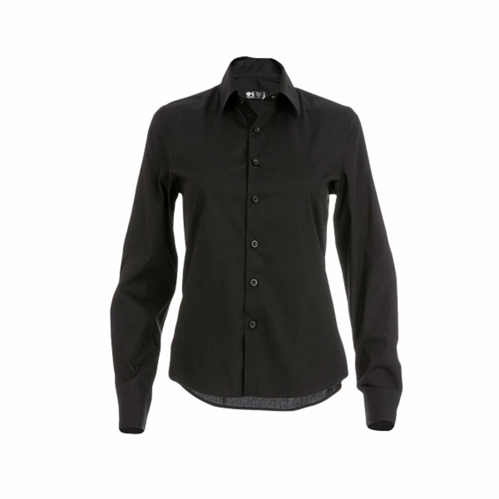 THC PARIS WOMEN. Жіноча сорочка popeline чорний  розмір XL - 30152-103-XL- Фото №1