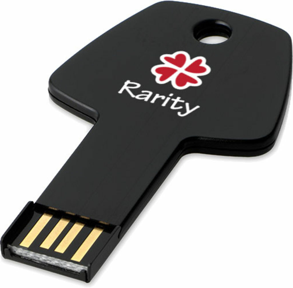 Флешка-ключ алюмінієва 1GB суцільний чорний - 1Z33391D-1GB- Фото №5