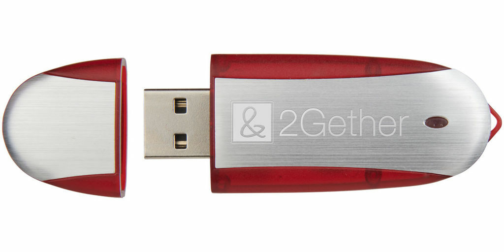 Флешка 4GB красный, серебристый - 1Z30582G-4GB- Фото №6