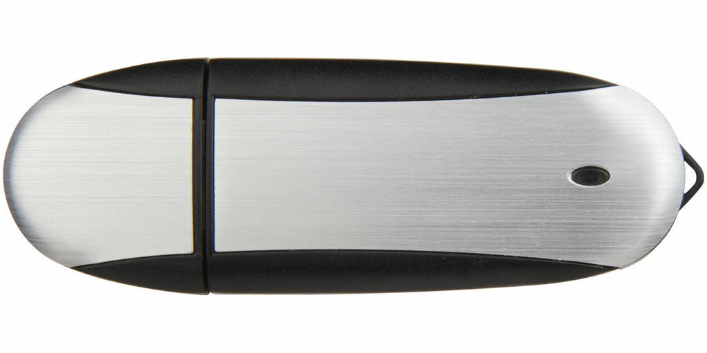 Флешка 4GB суцільний чорний, сріблястий - 1Z30583G-4GB- Фото №3