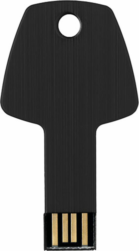 Флешка-ключ алюмінієва 2GB суцільний чорний - 1Z33391D-2GB- Фото №4