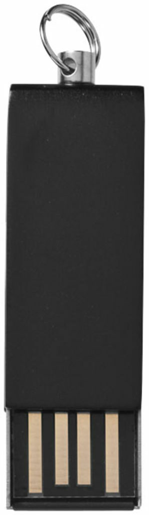 Флешка поворотна міні 8GB суцільний чорний - 1Z39273D-8GB- Фото №3