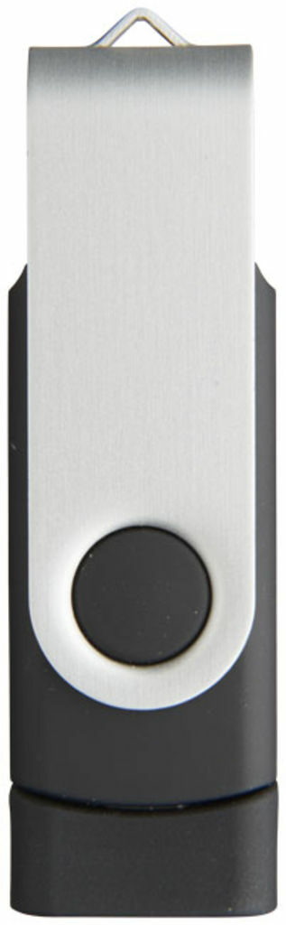 Флешка-твістер 8GB суцільний чорний - 1Z20100D-8GB- Фото №3