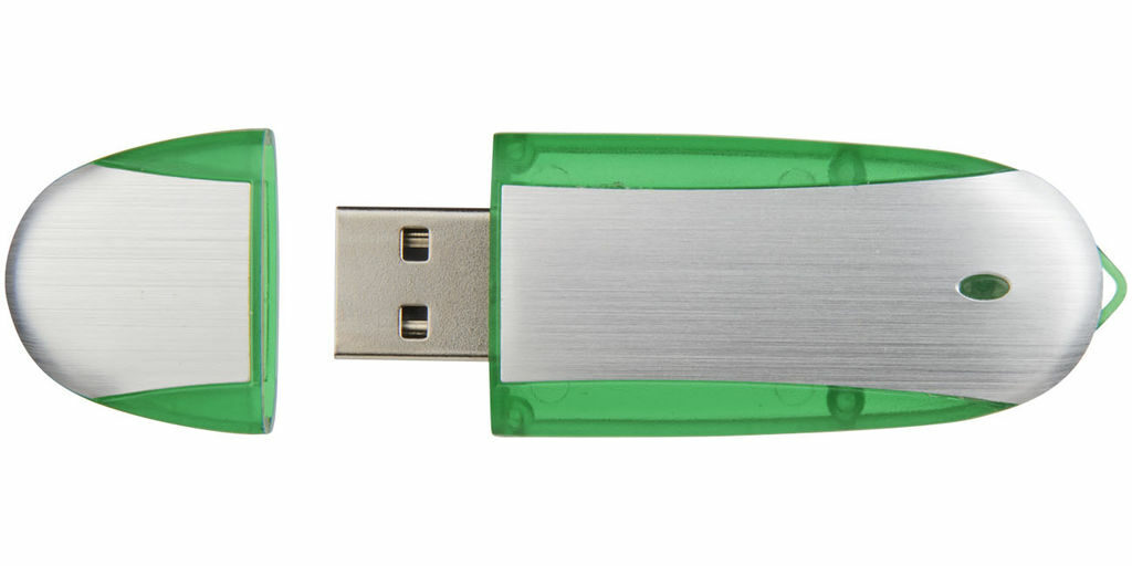 Флешка 8GB зелене яблуко, сріблястий - 1Z30580G-8GB- Фото №2