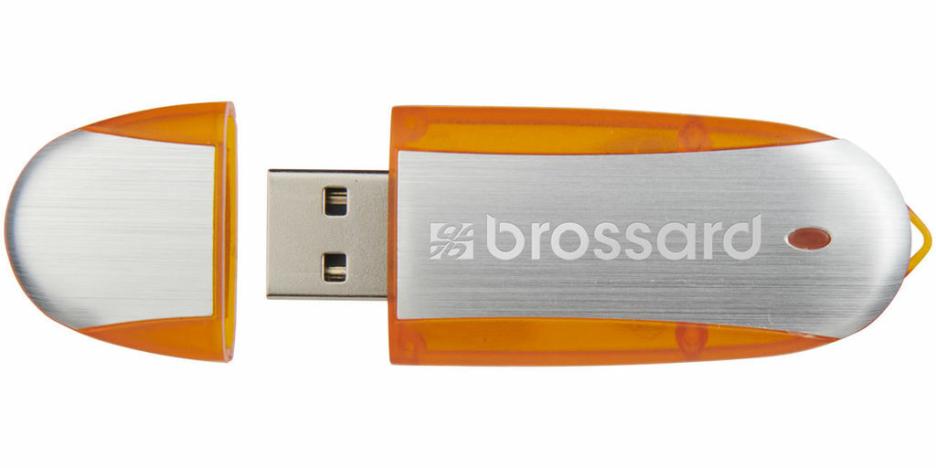 Флешка 8GB помаранчевий, сріблястий - 1Z30581G-8GB- Фото №6