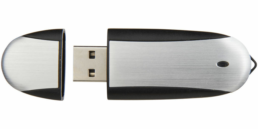 Флешка 32GB сплошной черный, серебристый - 1Z30583G-32GB- Фото №2