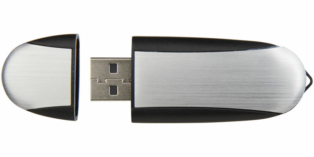Флешка 32GB сплошной черный, серебристый - 1Z30583G-32GB- Фото №5