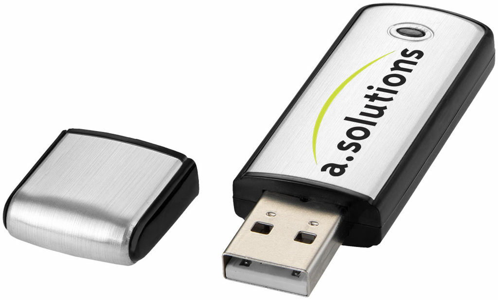 Флешка прямоугольная с колпачком, пластик и алюминий 32GB серебряный - 1Z30360G-32GB- Фото №6