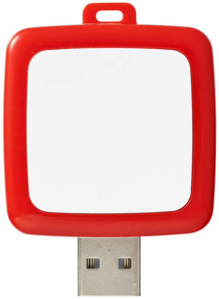 Флешка пластикова квадратна 4GB червоний - 1Z39251D-4GB- Фото №3