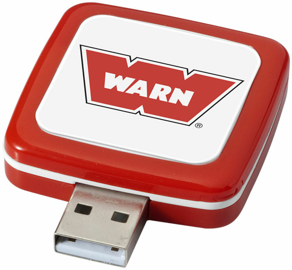 Флешка пластикова квадратна 4GB червоний - 1Z39251D-4GB- Фото №4