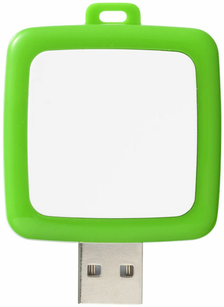 Флешка пластикова квадратна 32GB зелений - 1Z39253D-32GB- Фото №3