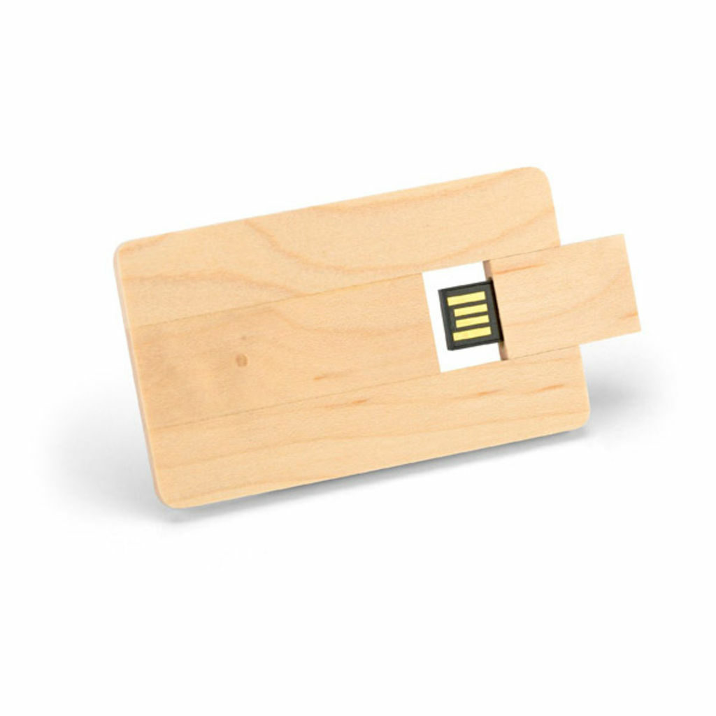 Дерев'яна флешка-візитка 2GB натуральний - 97509.60-2GB- Фото №1