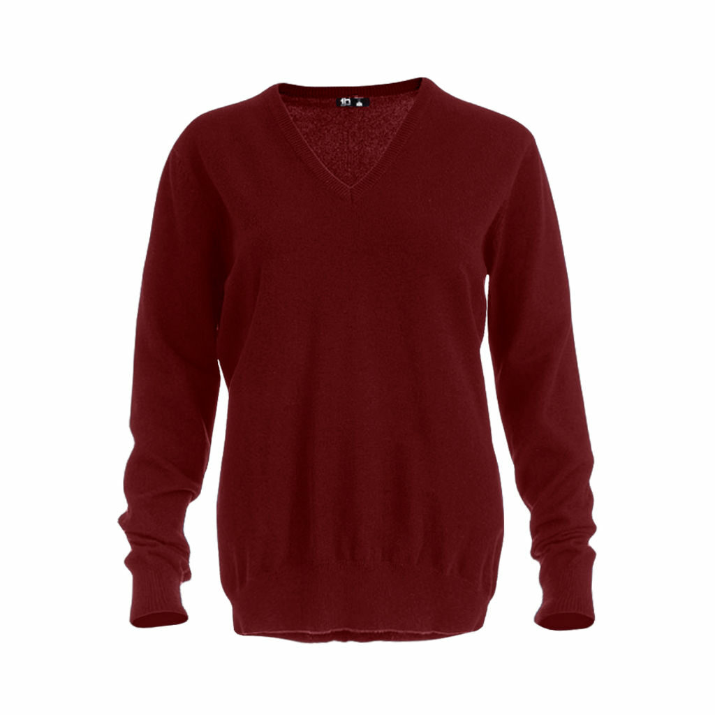 MILAN WOMEN. Женский пуловер с v-образным вырезом бордовый  размер L - 30150-115-L- Фото №1