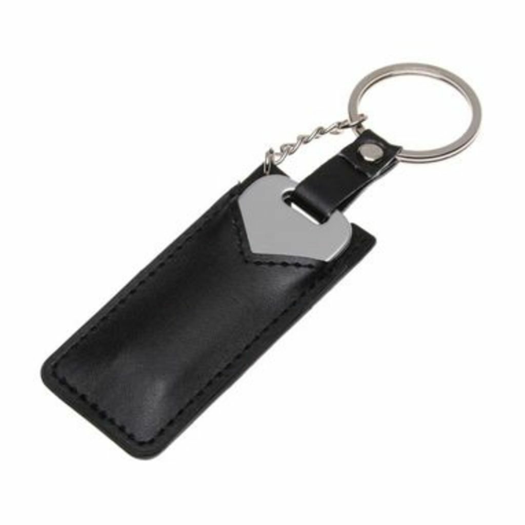 USB флешка на 8 Gb, металевий, в формі ключа,в шкіряному чохлі - 170714-05-08- Фото №2