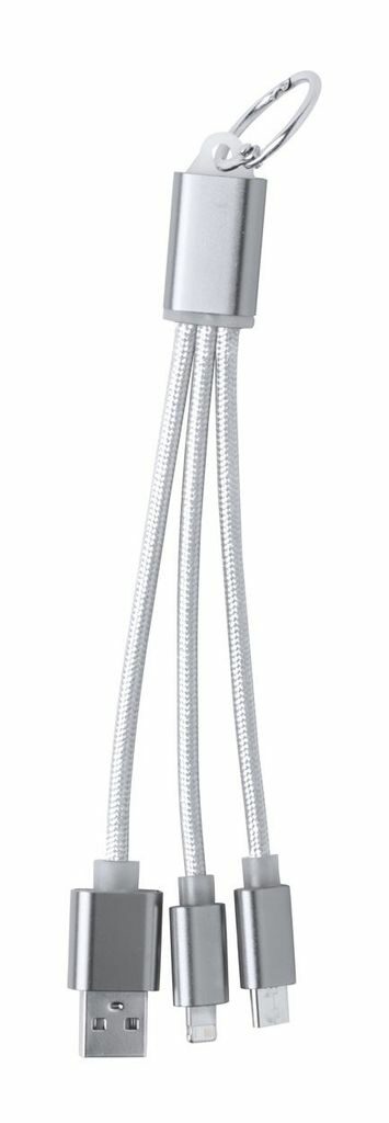 Кабель зарядний USB Scolt сріблястий - AP721102-21- Фото №1