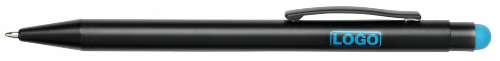 Ручка кулькова алюмінієва BLACK BEAUTY блакитний, чорний - 56-1101759- Фото №1