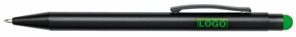 Ручка кулькова алюмінієва BLACK BEAUTY зелений, чорний - 56-1101761- Фото №1