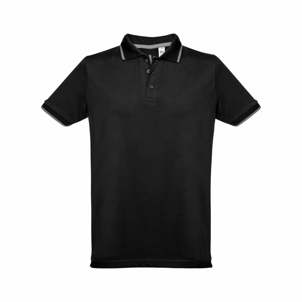 ROME. Мужское поло  slim fit черный  размер S - 30137-103-S- Фото №2