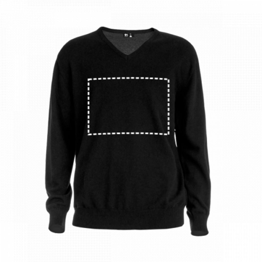 THC MILAN. Чоловічий пуловер з v-подібним вирізом чорний  розмір L - 30149-103-L- Фото №3