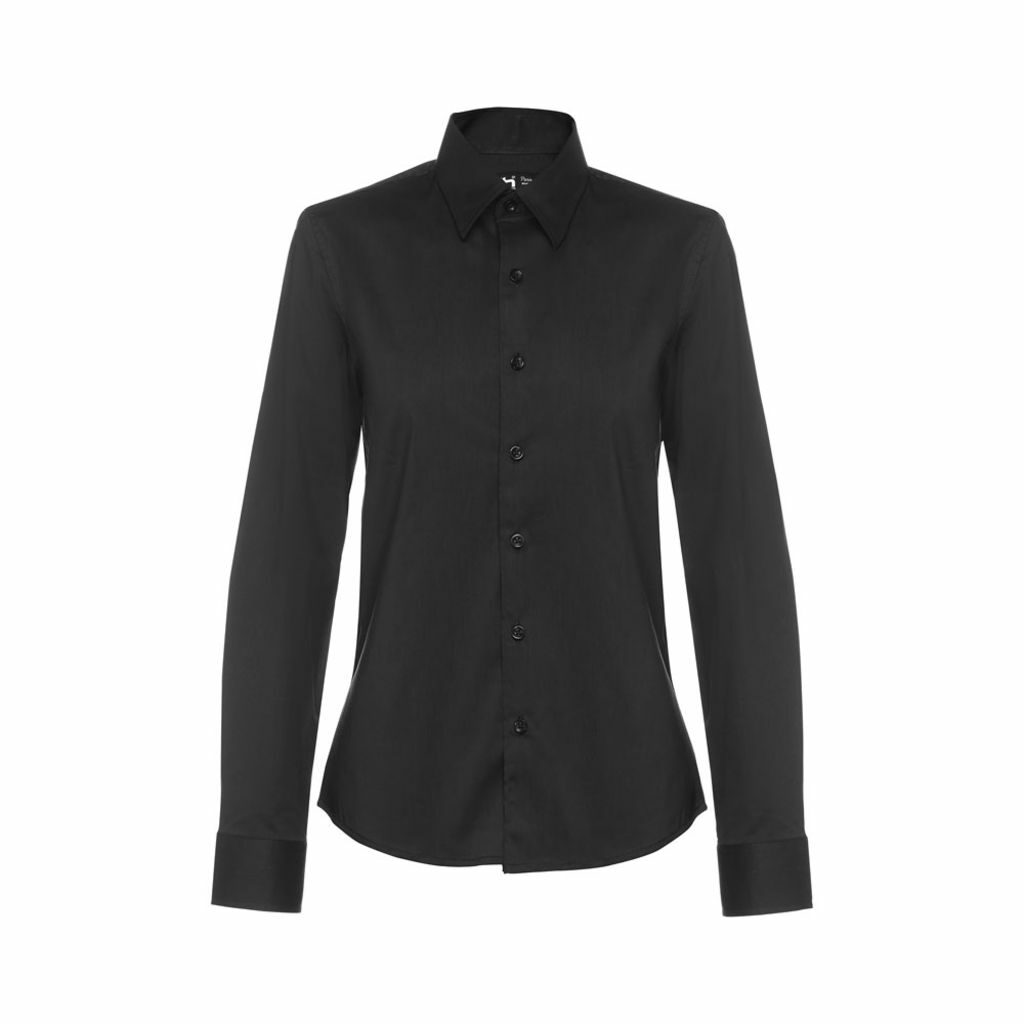 THC PARIS WOMEN. Жіноча сорочка popeline чорний  розмір XXL - 30152-103-XXL- Фото №2
