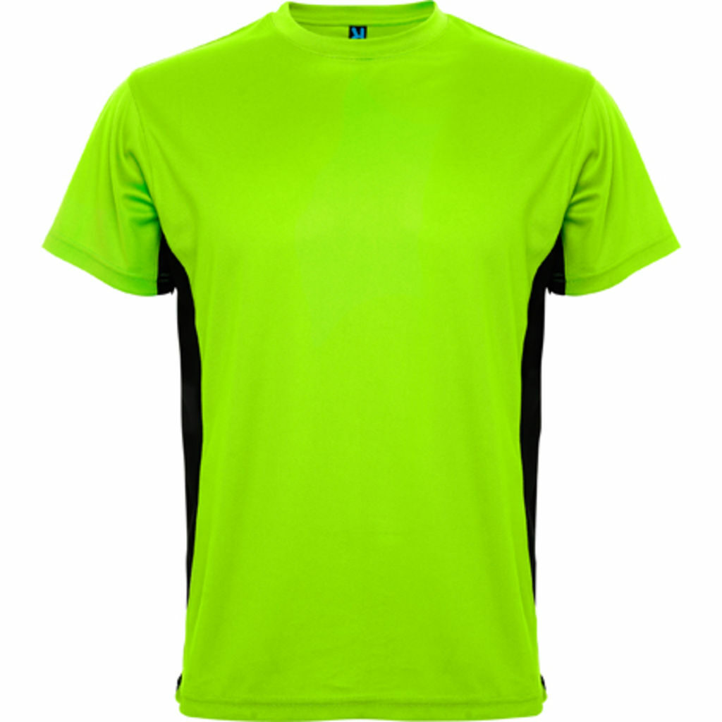 TOKYO Двокольорова технічна сорочка з коротким рукавом лайм, чорний  розмір 2XL - CA04240522502- Фото №1