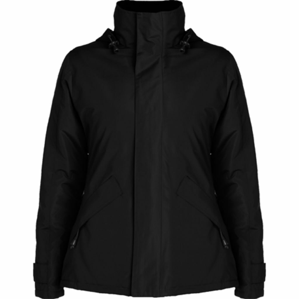 EUROPA WOMAN Куртка с высоким воротником и молнией того же цвета черный  размер 2XL - PK50780502- Фото №1