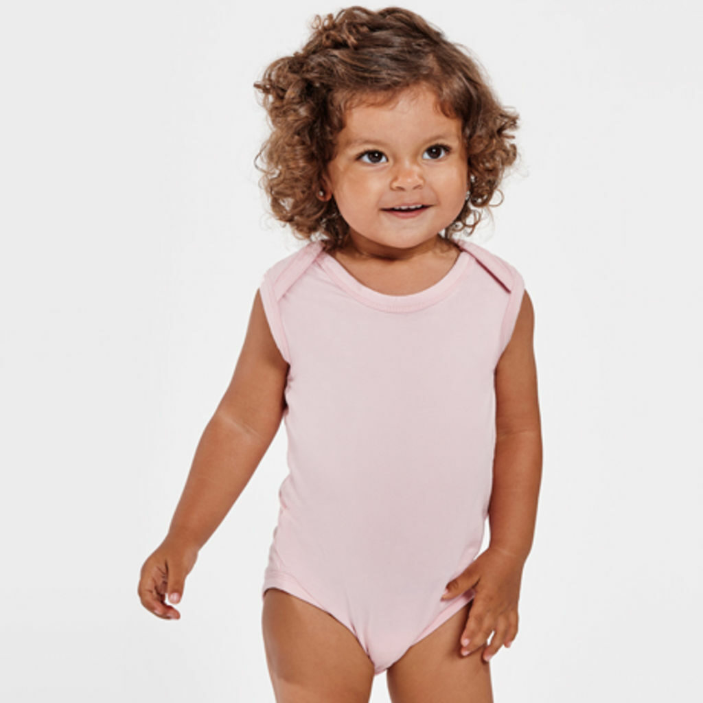 SWEET Боди гладкой вязки для младенца светло-розовый  размер 12 MESES - BD72013648- Фото №2