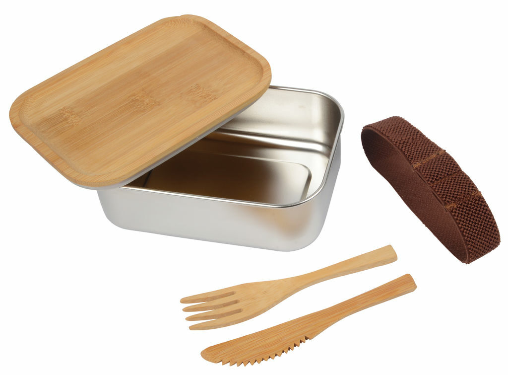 Пищевой контейнер ECO TASTE коричневый, серебряный - 56-0306026- Фото №3 Пищевой контейнер ECO TASTE коричневый, серебряный - 56-0306026- Фото №3