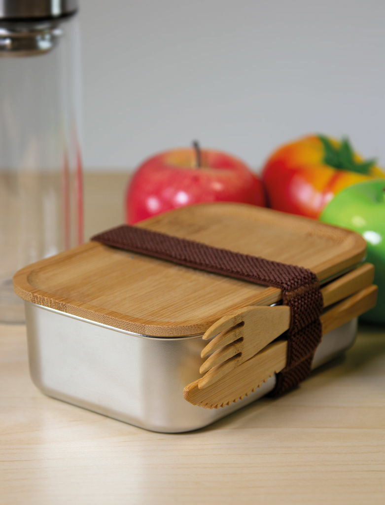 Пищевой контейнер ECO TASTE коричневый, серебряный - 56-0306026- Фото №4 Пищевой контейнер ECO TASTE коричневый, серебряный - 56-0306026- Фото №4