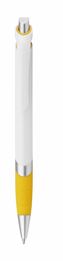 Пластиковая шариковая ручка, синие чернила желтый - 81174-108- Фото №1