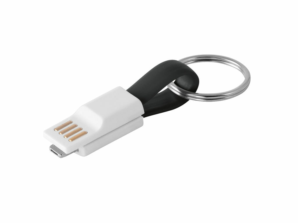 USB-кабель з роз'ємом 2 в 1 чорний - 97152-103- Фото №1