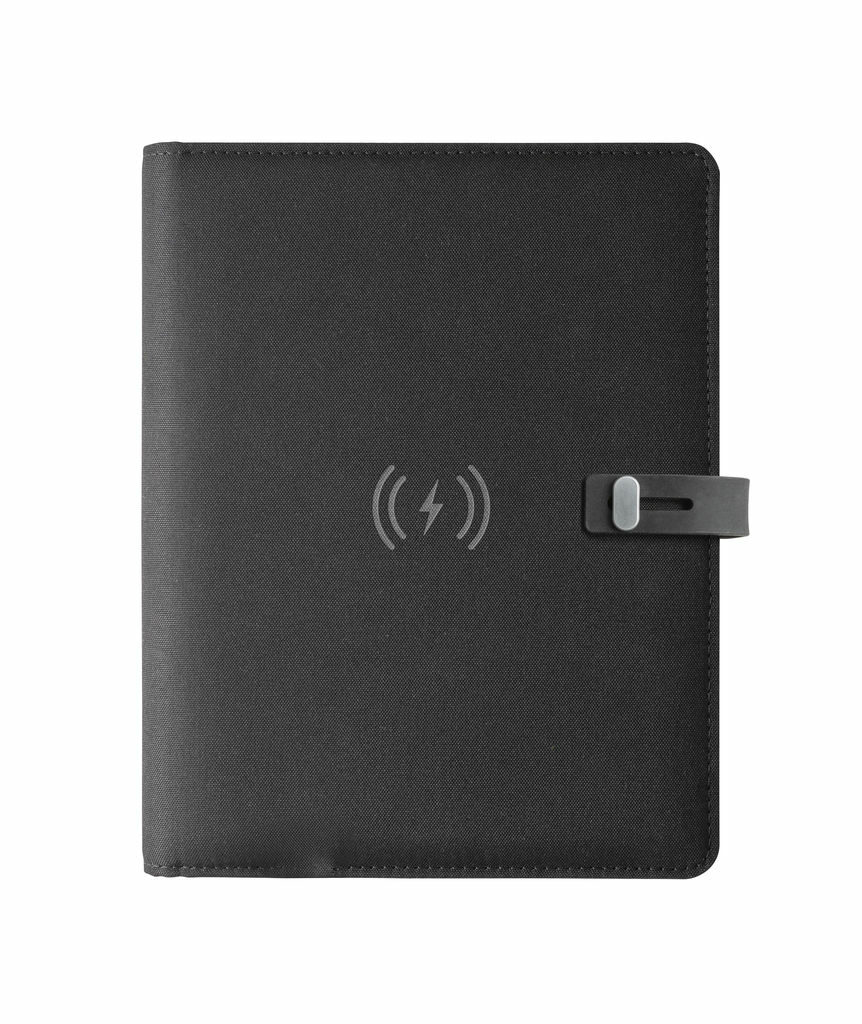 EMERGE A5 FOLDER. Органайзер А5 з вбудованою зарядкою чорний - 93581-103- Фото №1