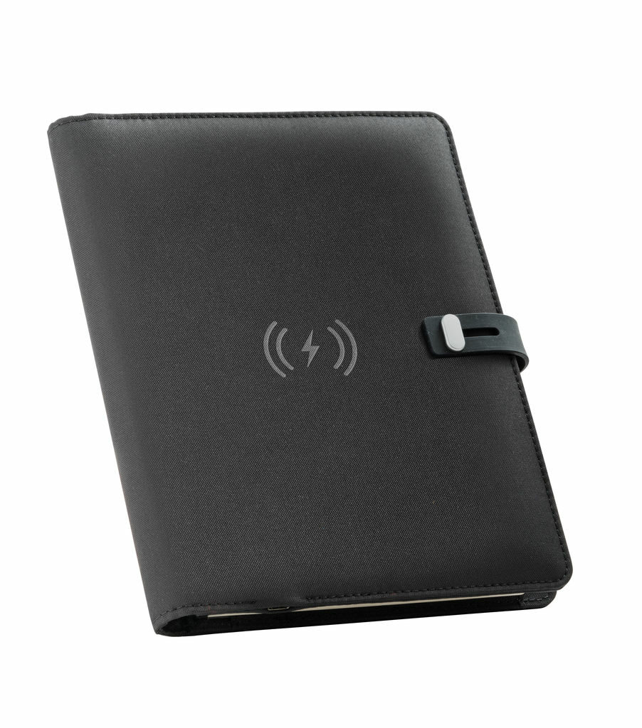 EMERGE A5 FOLDER. Органайзер А5 з вбудованою зарядкою чорний - 93581-103- Фото №9
