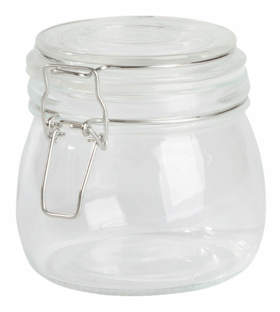 Стеклянная банка для хранения продуктов CLICKY, объем ок. 500 ml прозрачный - 56-0306046- Фото №1