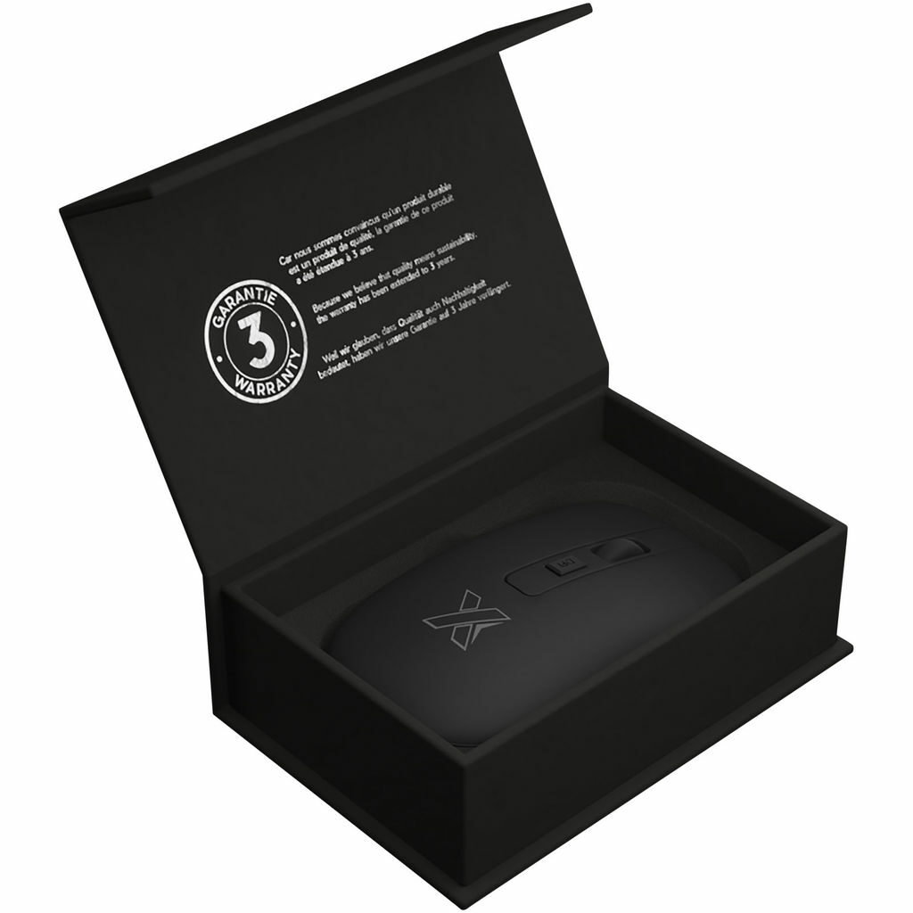 SCX.design O22 Бездротова мишка з логотипом, що світиться, і антибактеріальною обробкою суцільний чорний - 1PX07990- Фото №2 SCX.design O22 Бездротова мишка з логотипом, що світиться, і антибактеріальною обробкою суцільний чорний - 1PX07990- Фото №2