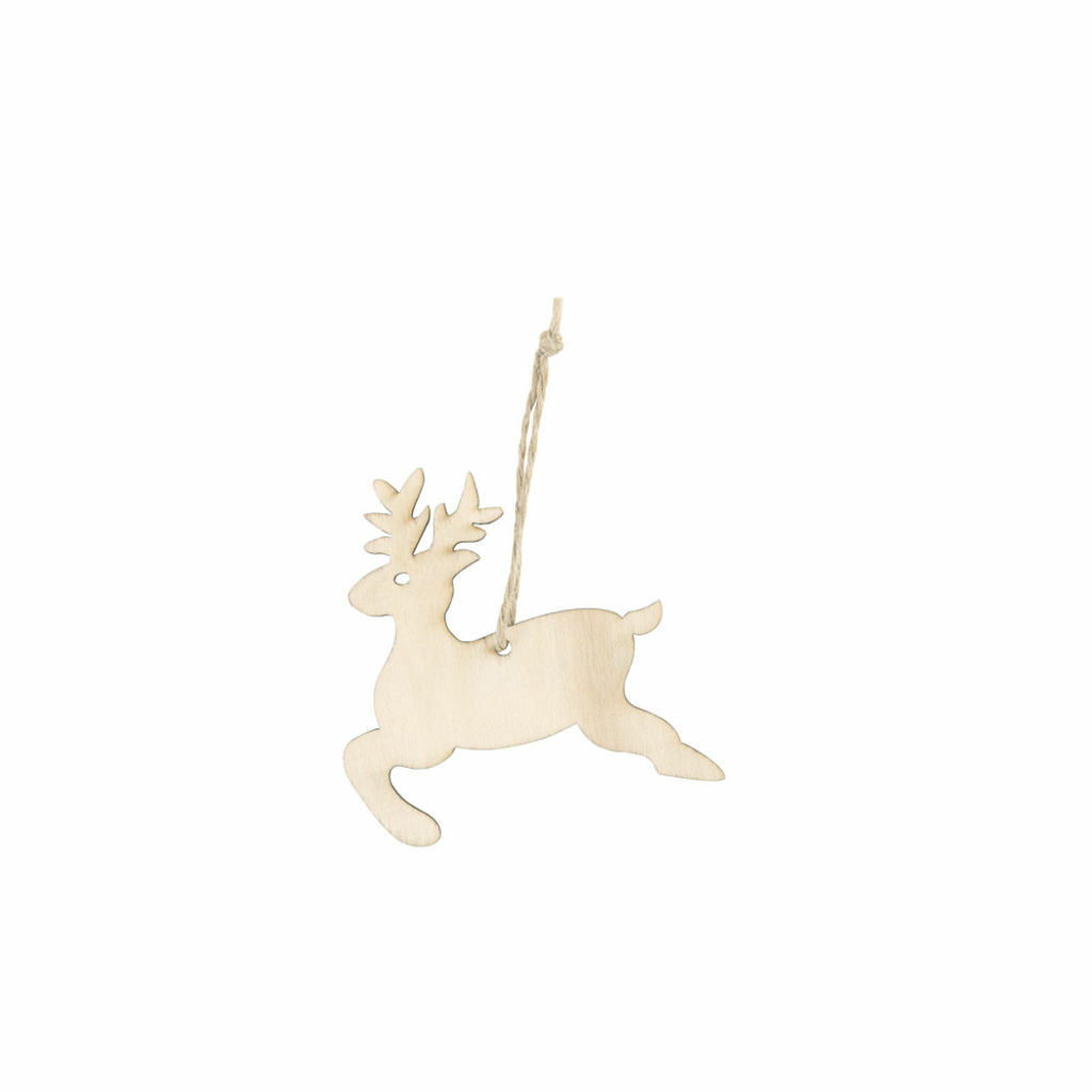FLAKE. Набір з 3 фанерних різдвяних прикрас світло-натуральний - 99032-150- Фото №4