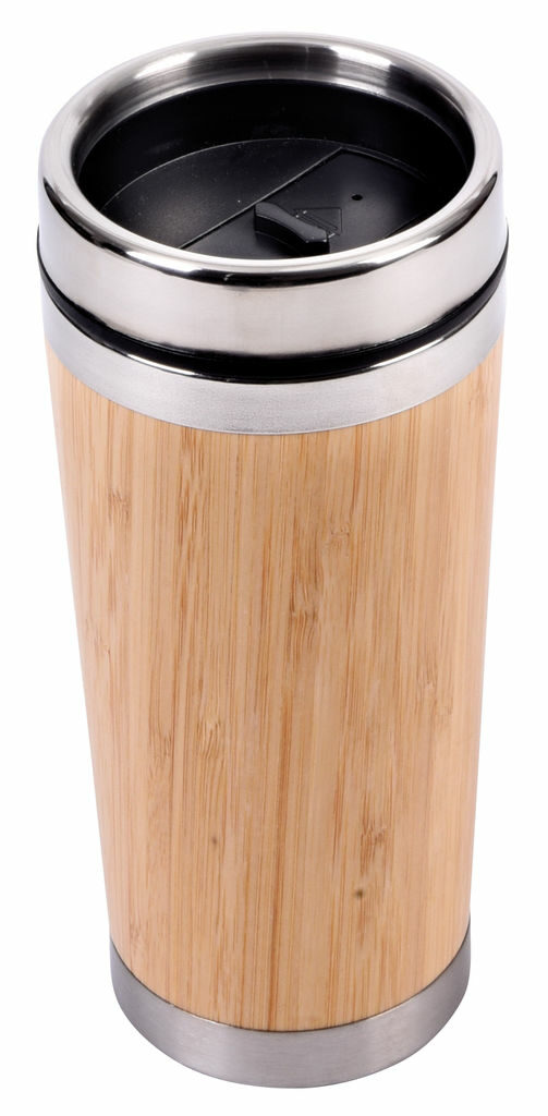 Термокружка BAMBOO DRINK коричневий, срібний - 56-0304571- Фото №2