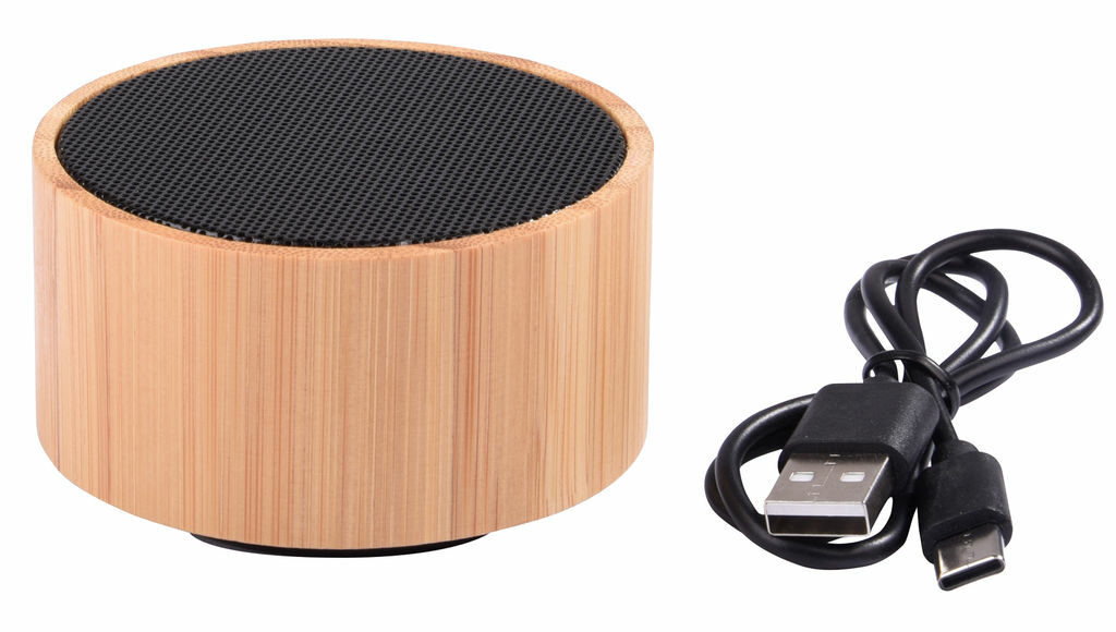Беспроводной динамик BAMBOO SOUND черный, коричневый - 56-0406242- Фото №1