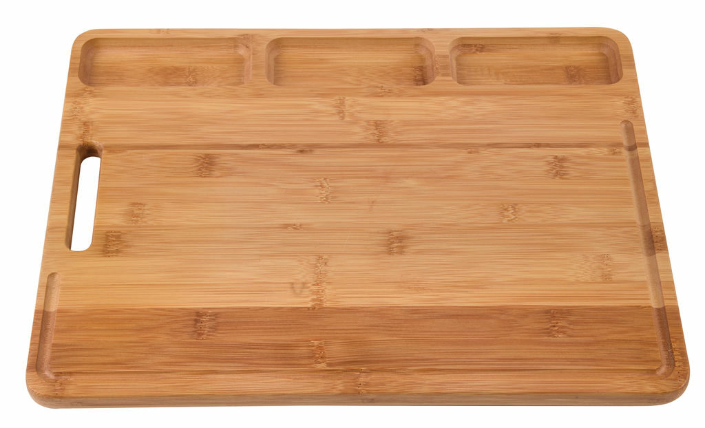 Велика обробна дошка BAMBOO SERVING коричневий - 58-8030459- Фото №3