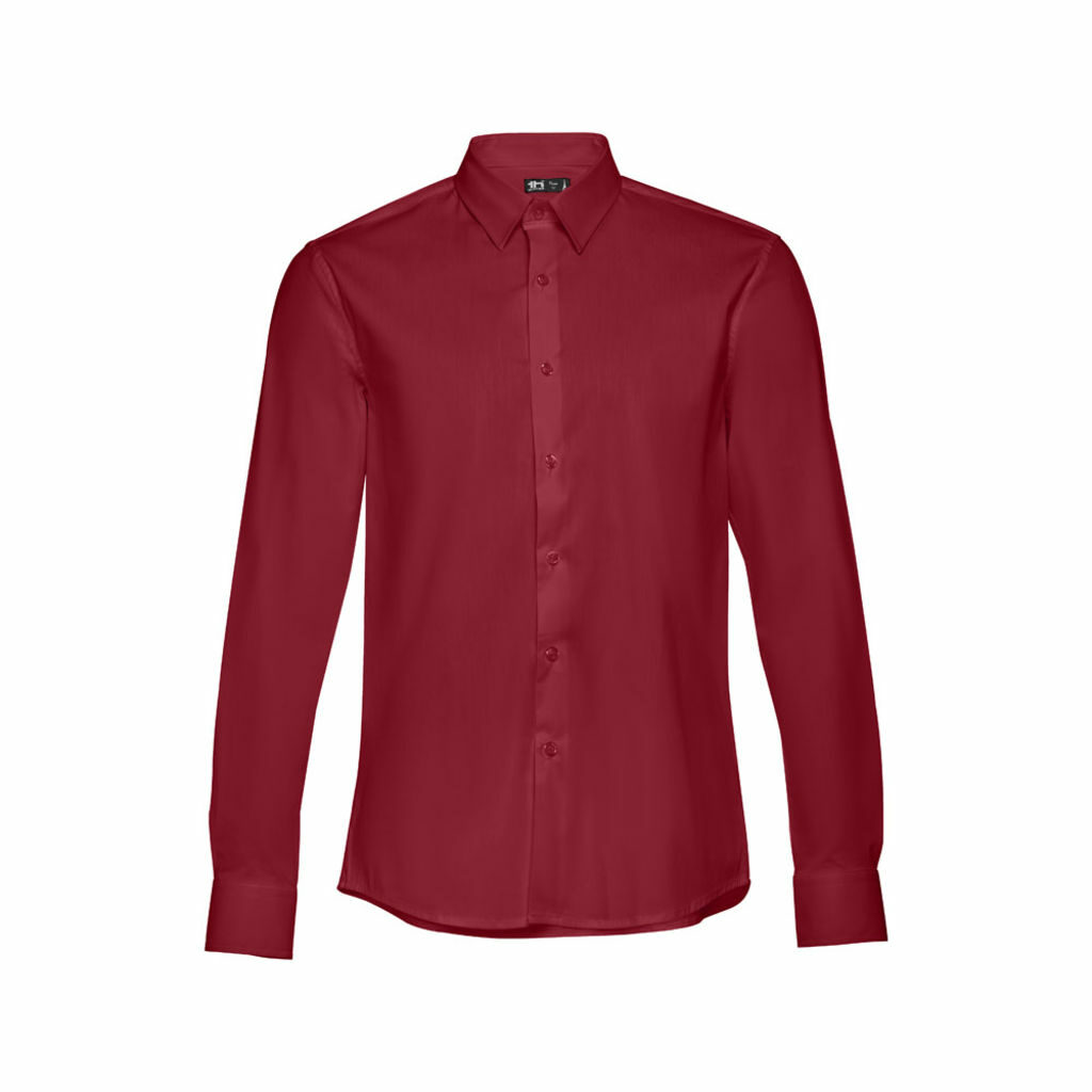 THC PARIS. Чоловіча сорочка popeline бордовий  розмір XL - 30151-115-XL- Фото №1