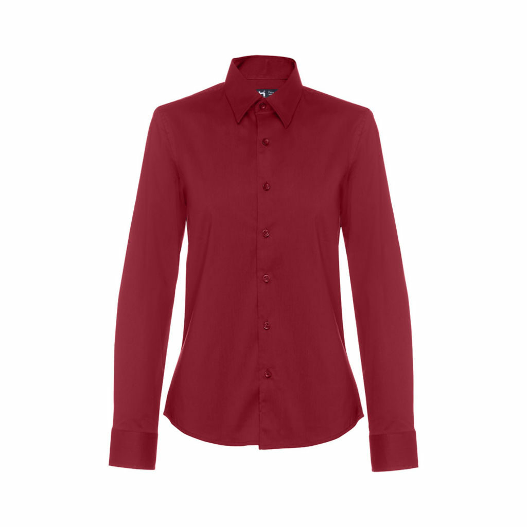 THC PARIS WOMEN. Жіноча сорочка popeline бордовий  розмір M - 30152-115-M- Фото №1