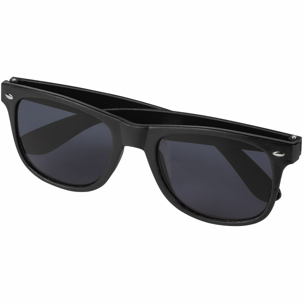 Сонцезахисні окуляри Sun Ray із переробленої пластмаси суцільний чорний - 12702690- Фото №3