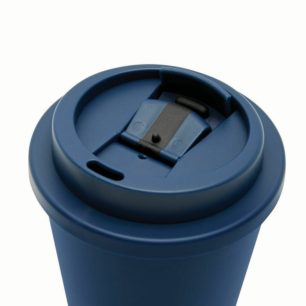 Чашка з подвійними стінками RE-USE темно-синій - 56-0304622- Фото №5